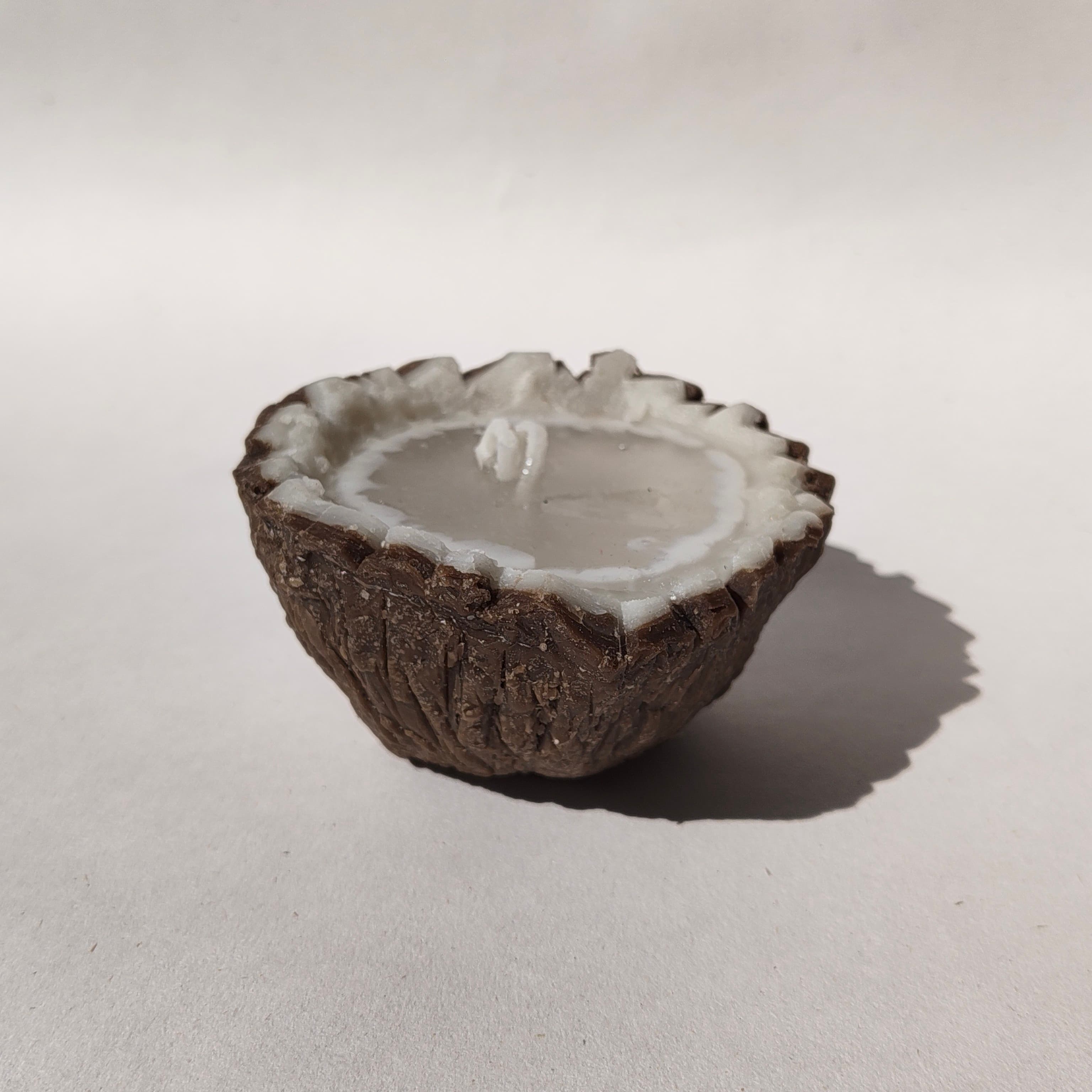 Coconut shell candle