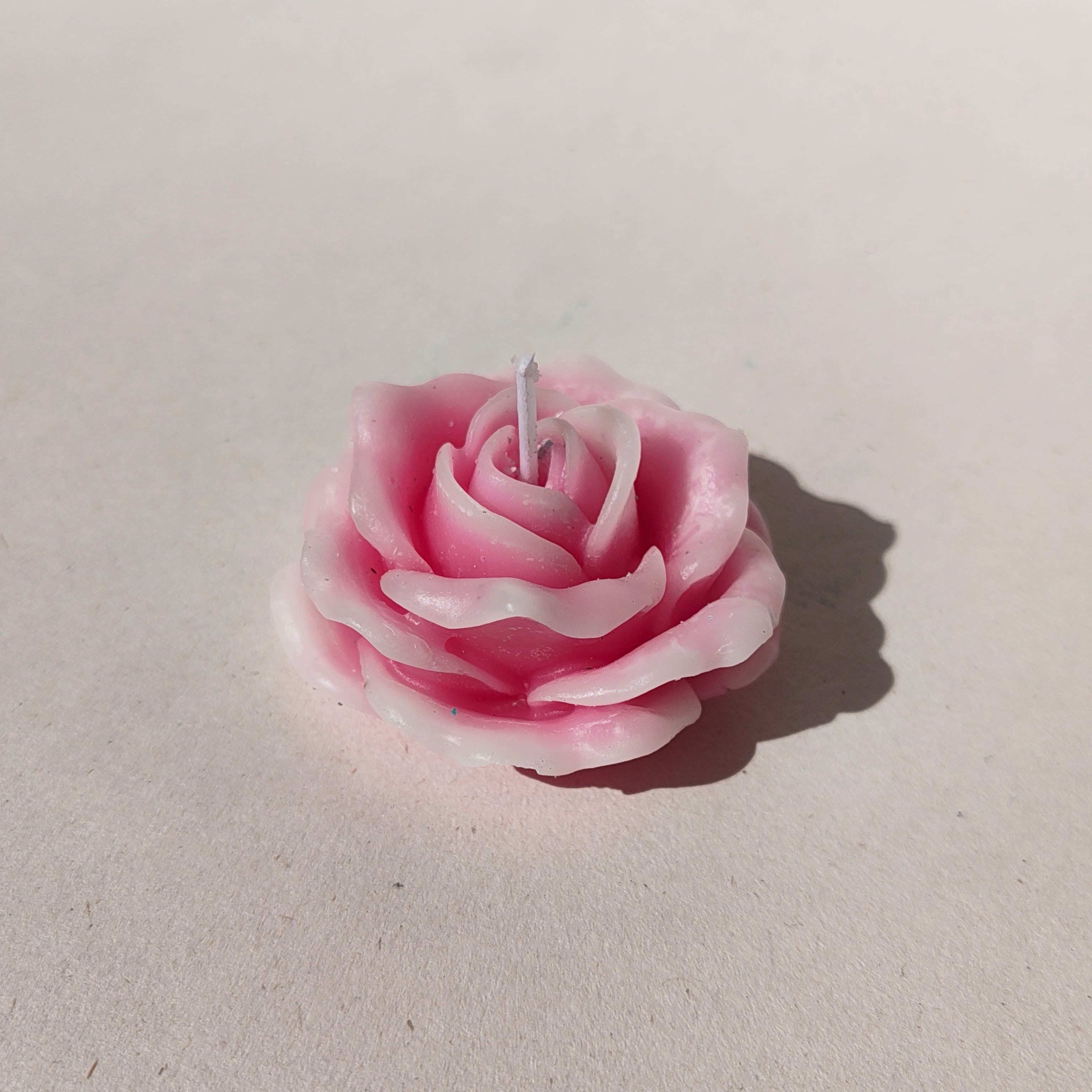 Rose shaped candle