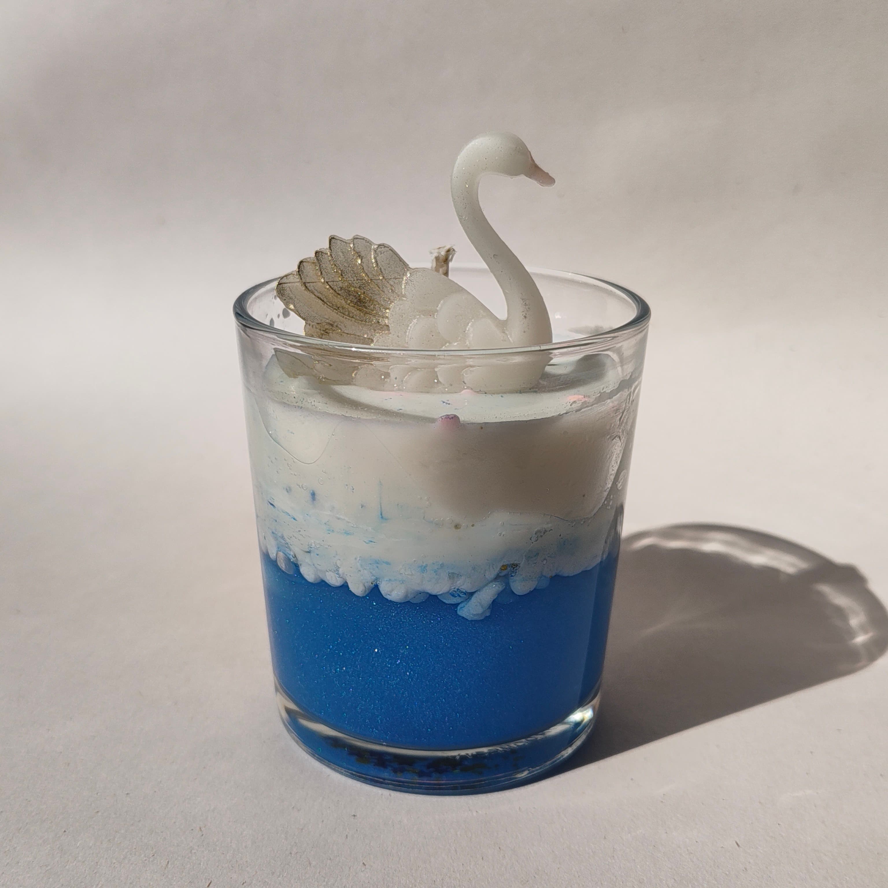 Blue swan candle
