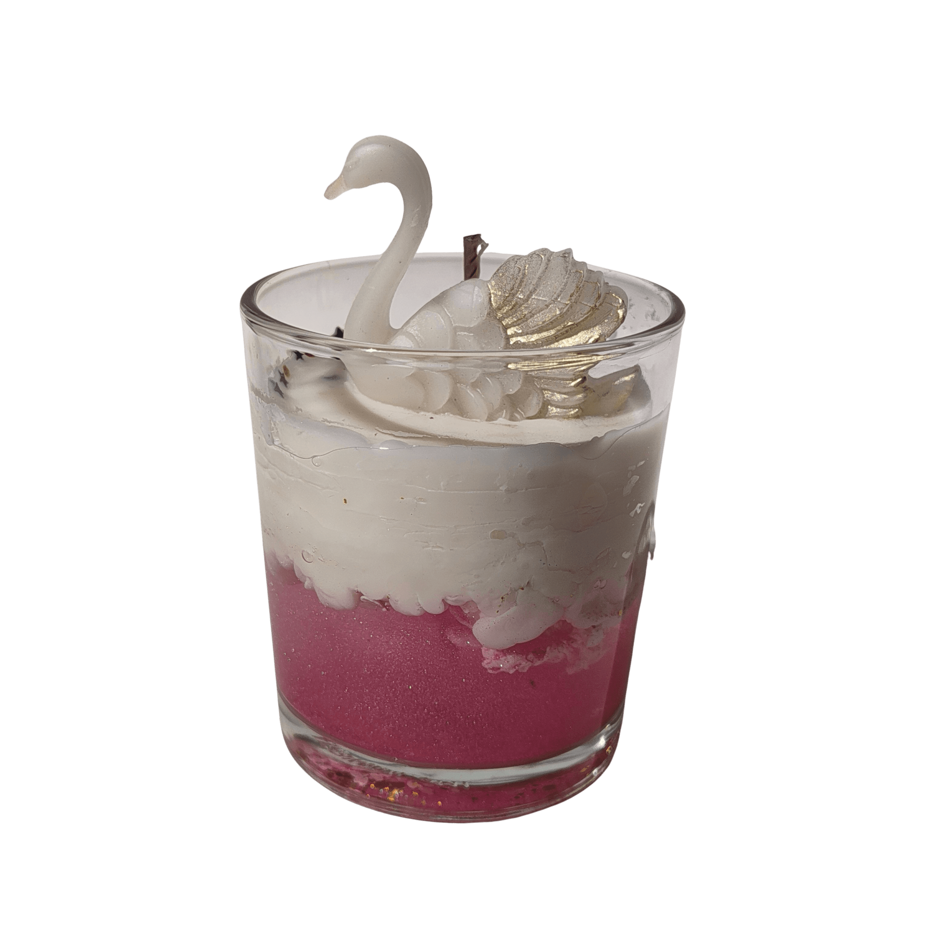 Pink swan isolated
