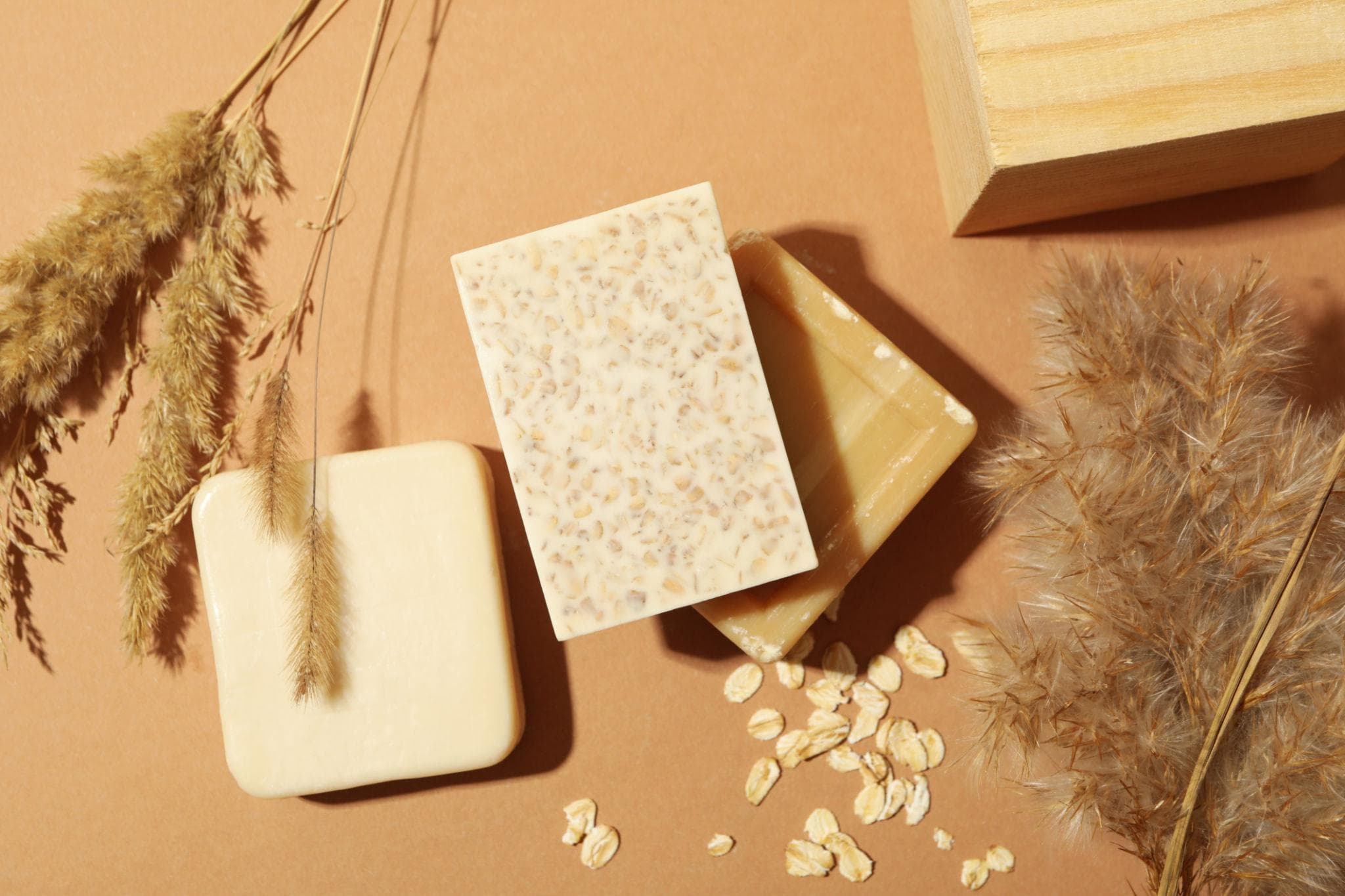 Maker's hands working with natural soap at a Kathmandu studio